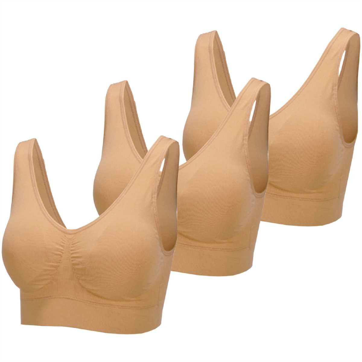 Bestlivings T-Shirt-BH (3-tlg., 3er-Pack) Damen Basic Wohlfühl BH - 3er Pack - Seamless BH Bralette