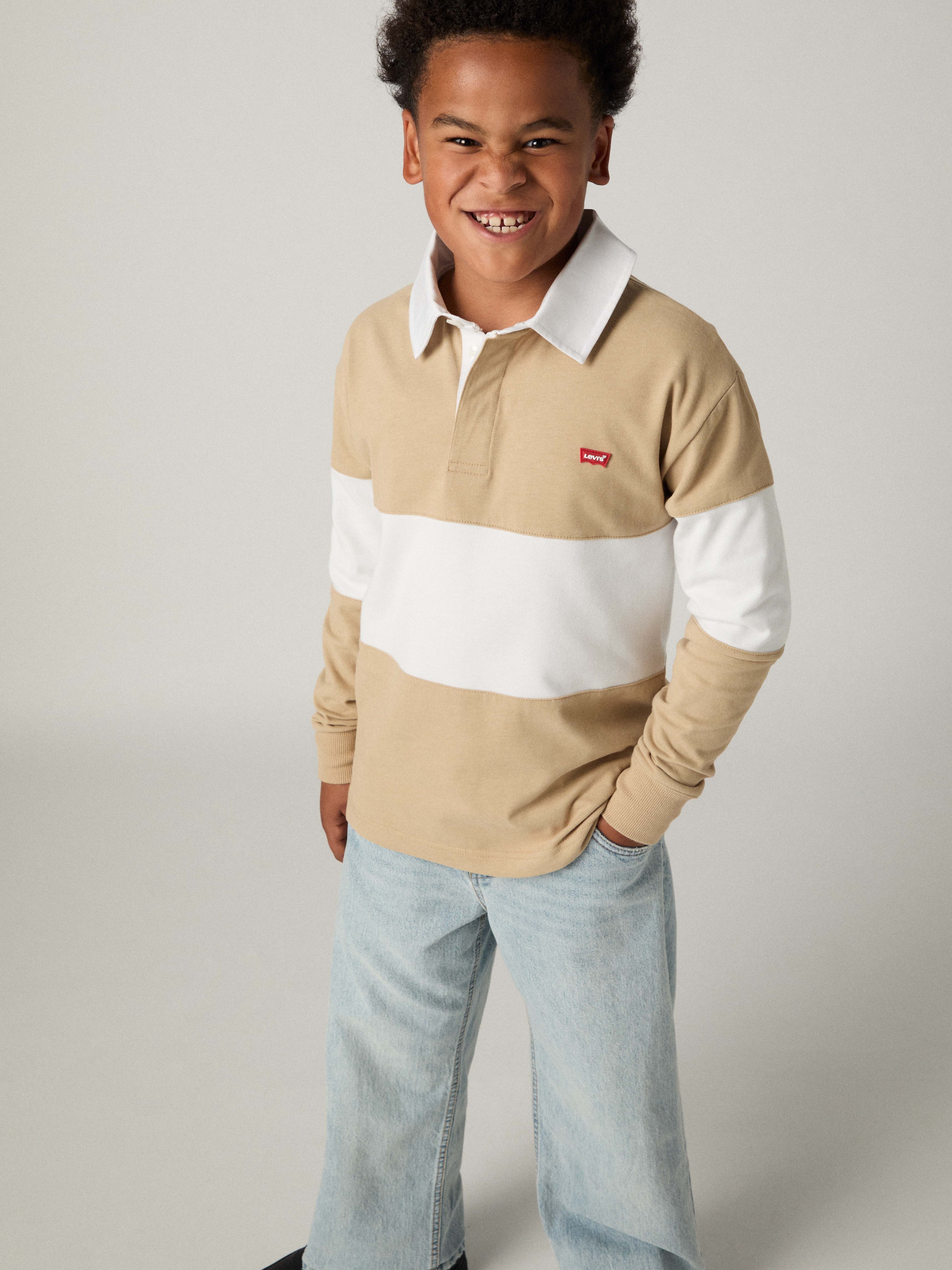 Levi's® Kids Langarmshirt LVB TIMELESS RUGBY POLO for Boys, mit Polokragen und Colorblocking