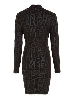 Calvin Klein Jeans Minikleid LOGO AOP LONG SLEEVE DRESS