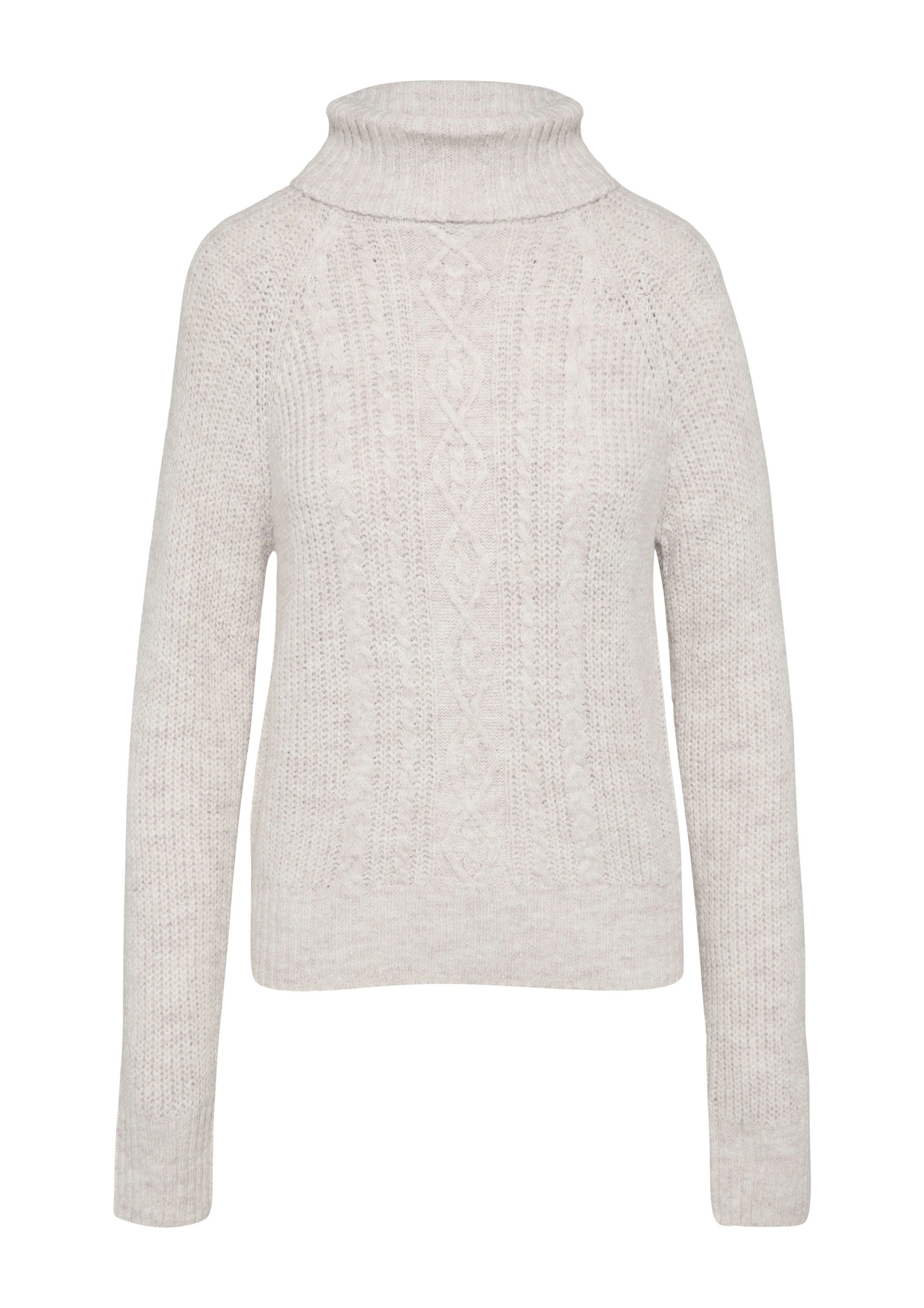 QS Longpullover Strickpullover Kuscheliger Zopfstrickpullover (1-tlg) günstig online kaufen