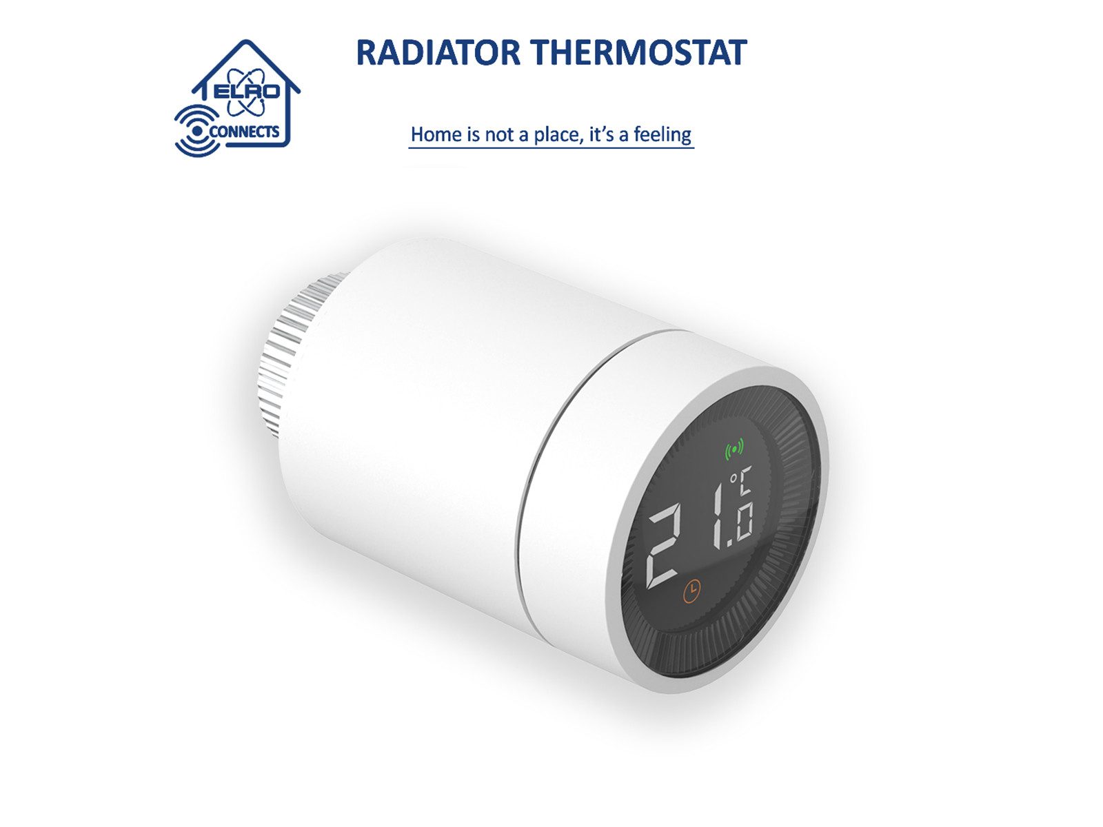 Elro radiator thermostat, (1 pc) Digital thermostats for smart home heating, controllable with app or manually
