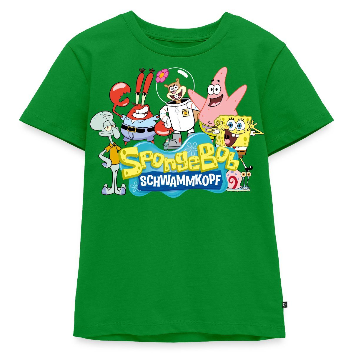 T-Shirt SpongeBob Schwammkopf Logo Patrick Thaddäus Krabs Kinder Premium T-Shi