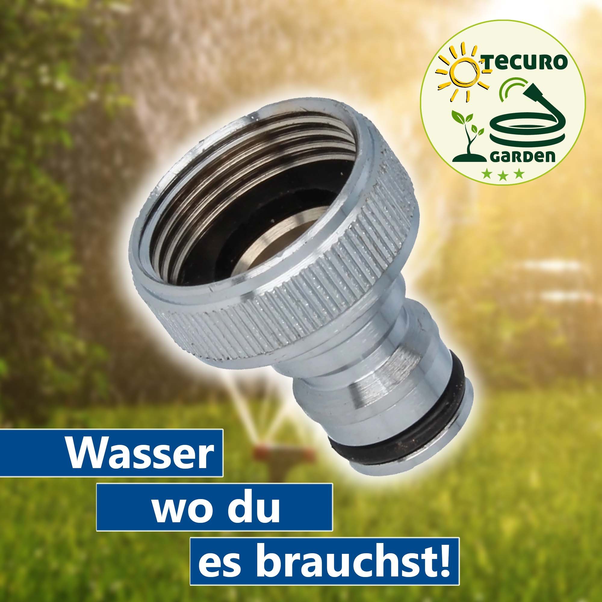 tecuro Schlauchverbinder Hahnanschlussstück mit Steckkupplung und 3/4 Innengewinde