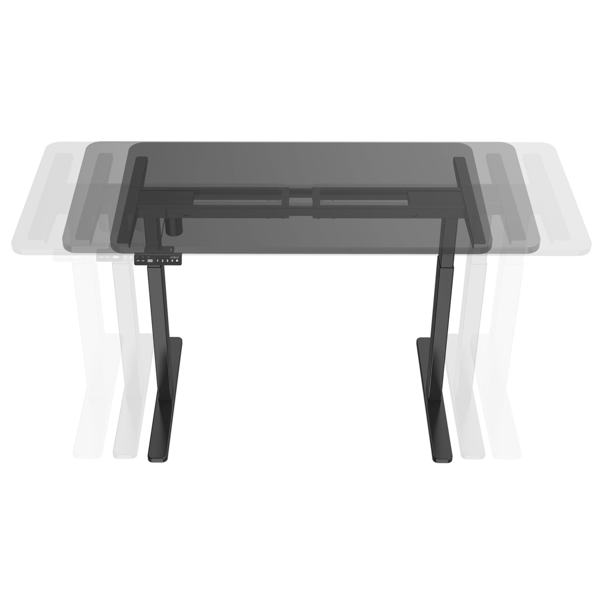 en.casa Tischelement, »Solingen« Schreibtischgestell elektrisch höhenverstellbar schwarz