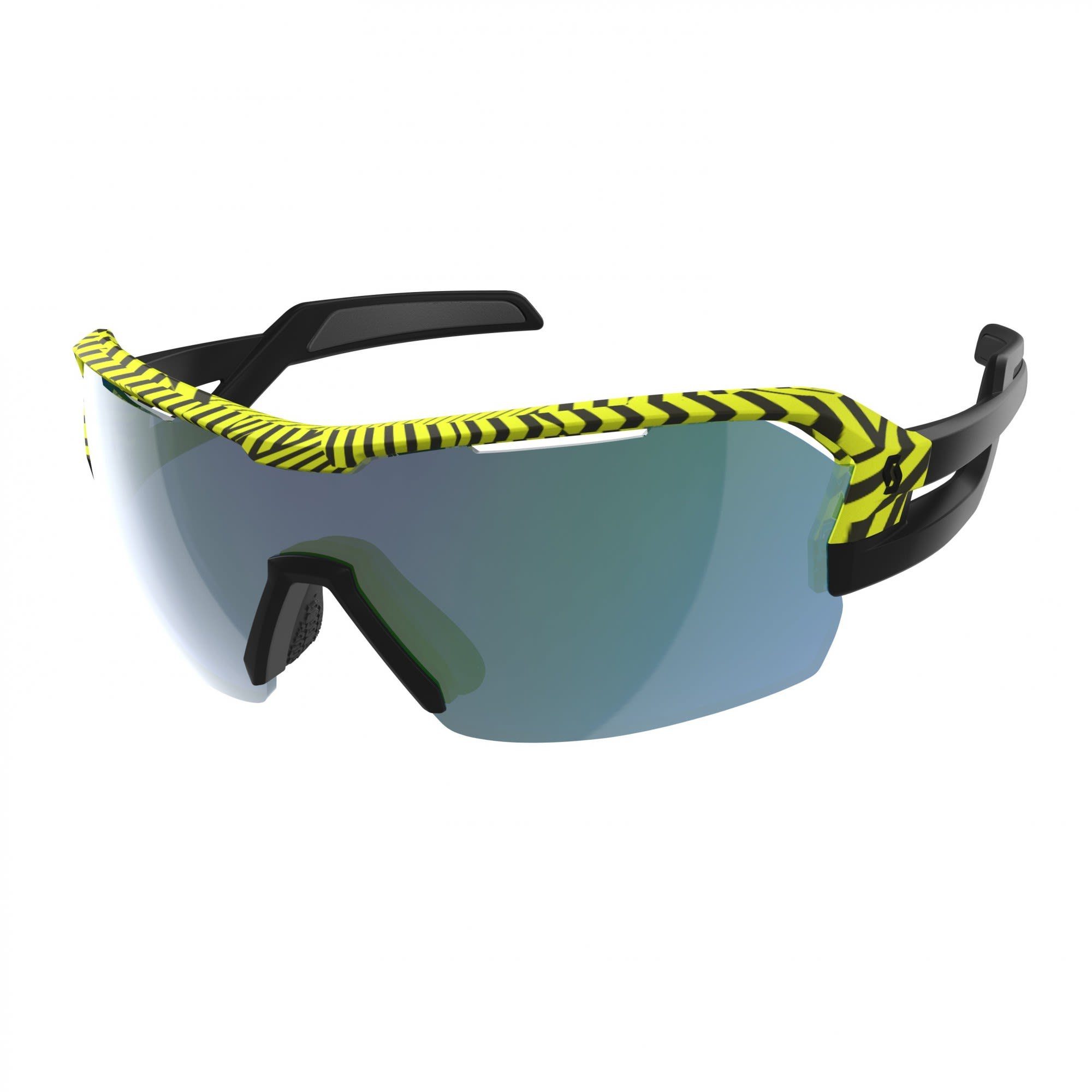 Scott Fahrradbrille Scott Spur Sunglasses Accessoires Black Yellow - Green Chrome Enhancer