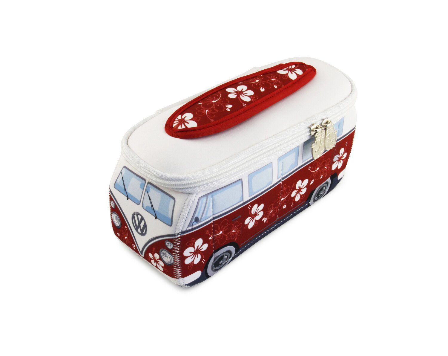 VW Collection by BRISA Kulturbeutel Volkswagen Neopren Schminktasche, Reisebeutel, funktionale Kosmetiktasche im T1 Bulli Bus Design, 23x11x8 cm