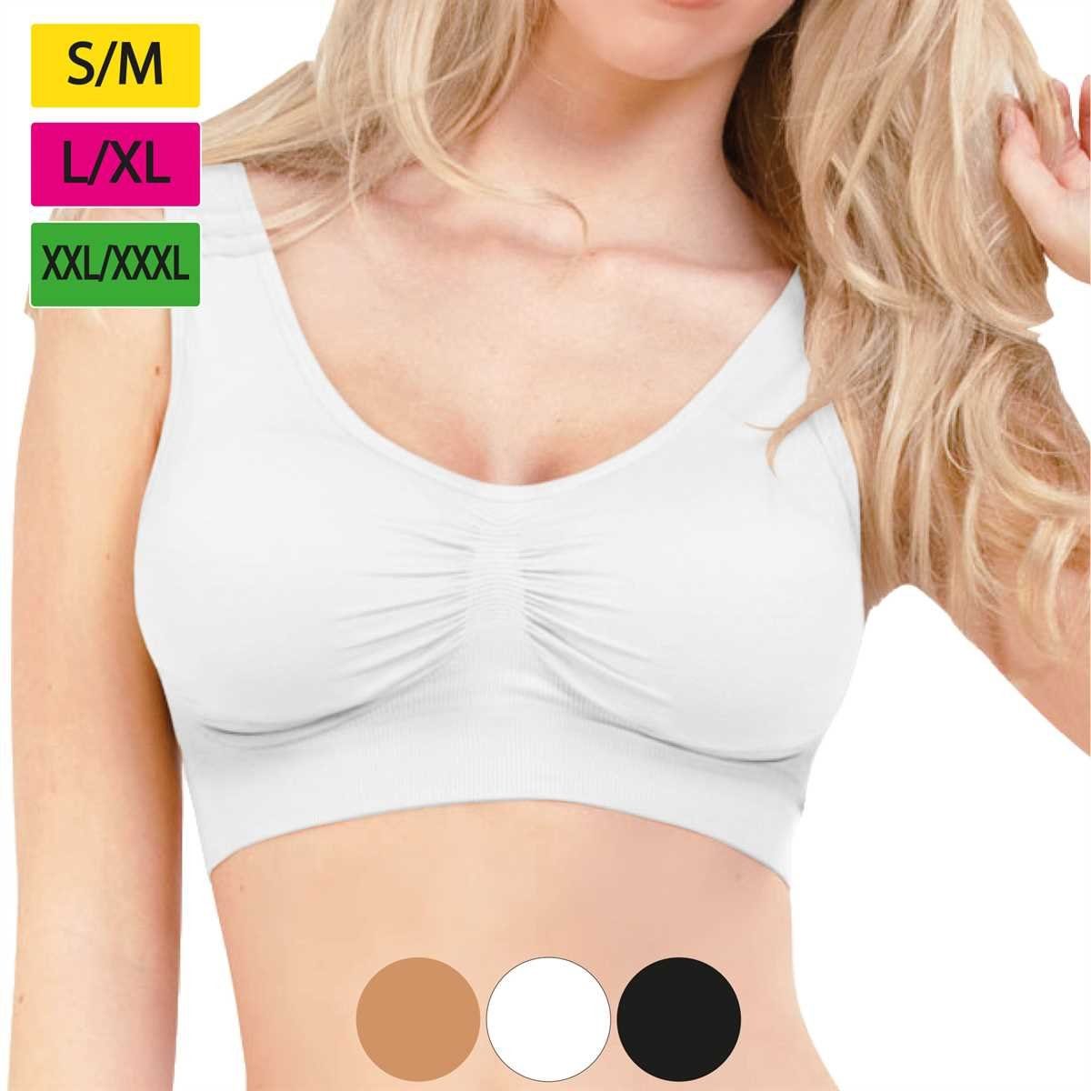 Bestlivings T-Shirt-BH (3-tlg., 3er-Pack) Damen Basic Wohlfühl BH - 3er Pack - Seamless BH Bralette