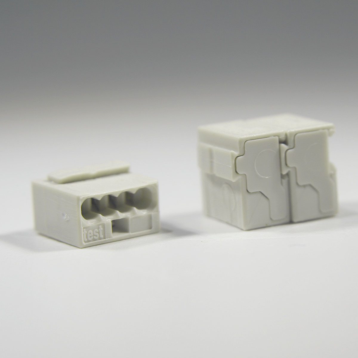 WAGO Verbindungsdosenklemme 100 WAGO Micro-Steckklemmen 4x 0,6-0,8 mm² - grau