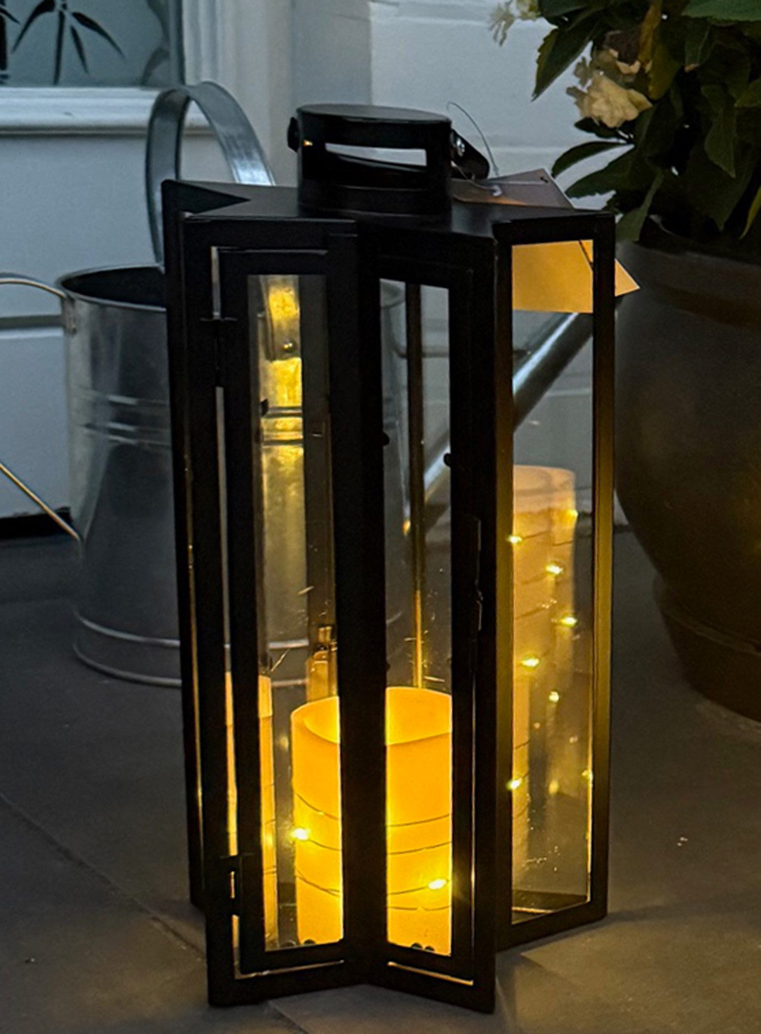 Mojawo Laterne Laterne Gartenlaterne Windlicht Sternform Metalllaterne H41c günstig online kaufen