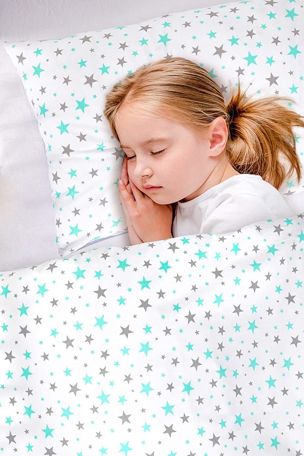 Amilian Bettwäsche Bettbezug 100x135 cm, Kopfkissenbezug 40x60 cm - Kinderbettwäsche, 2 teilig, 100% Baumwolle – Bild 3 von 5