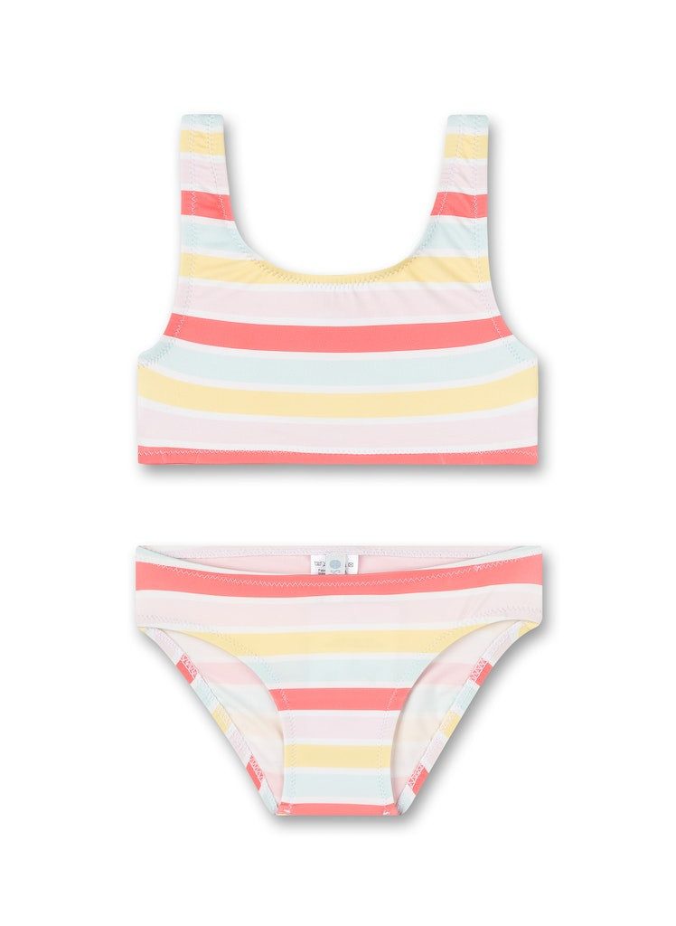 Sanetta Bustier-Bikini Mädchen Bikini gestreift UV Schutz 50+ zweiteilig Badebekleidung