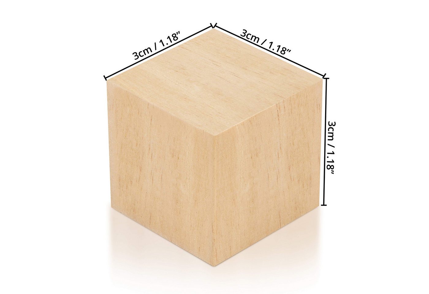 Thumbnail - Kurtzy Kantholz Holz Würfel 3x3x3cm (30 Stück), (30-tlg)