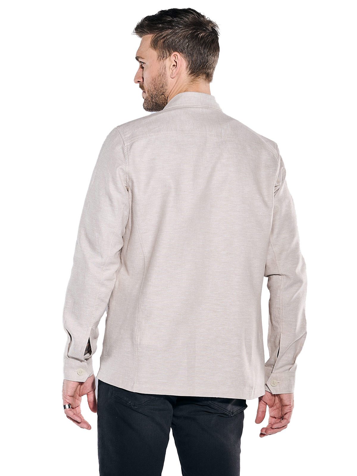 emilio adani Langarmhemd Overshirt mit Leinenanteil günstig online kaufen