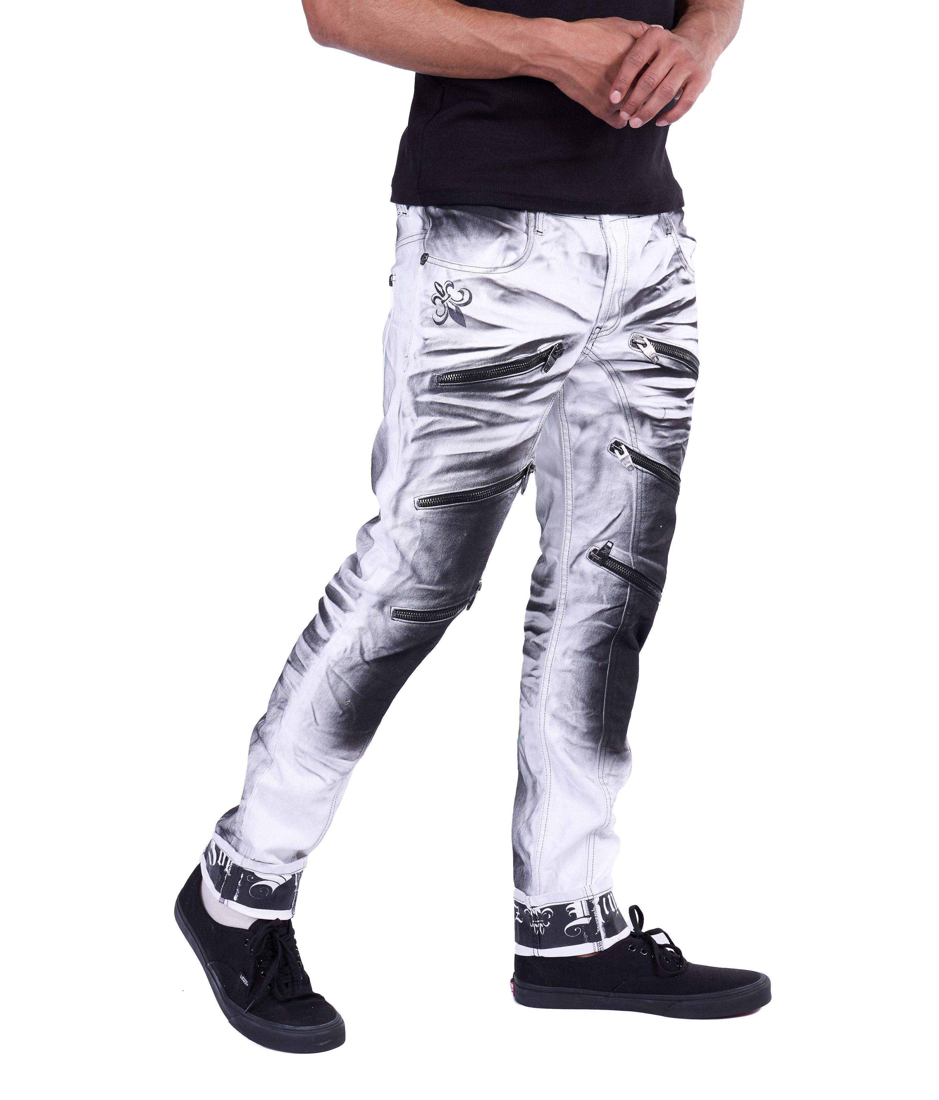 KINGZ Regular-fit-Jeans Ausgefallene Herren Jeans mit günstig online kaufen