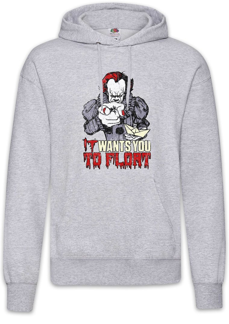 Hoodie It Wants You To Float Herren Hoodie Movie Horror Clown Pennywise