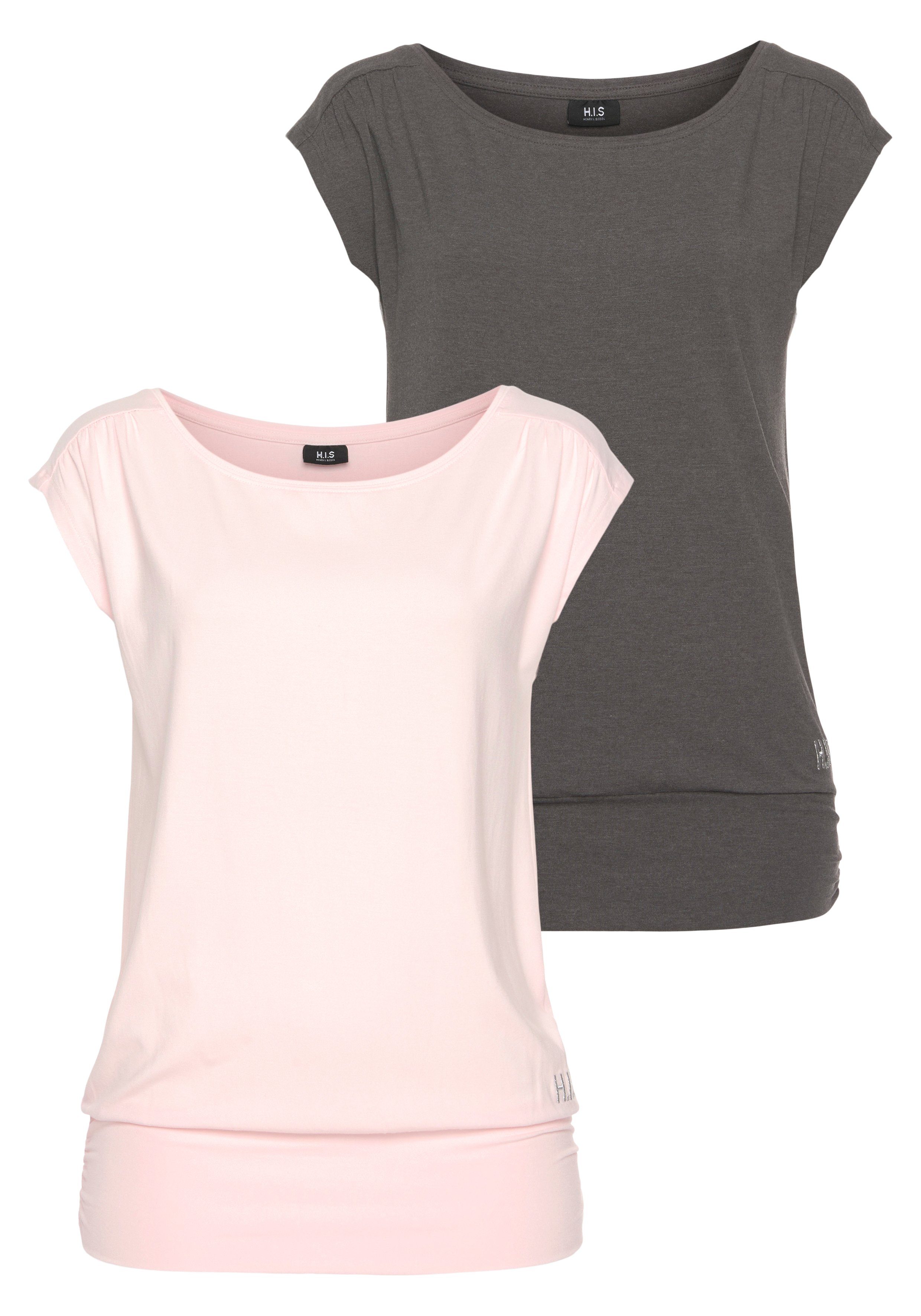 H.I.S T-Shirt aus Viskose (2er-Pack) Kurzarm, günstig online kaufen