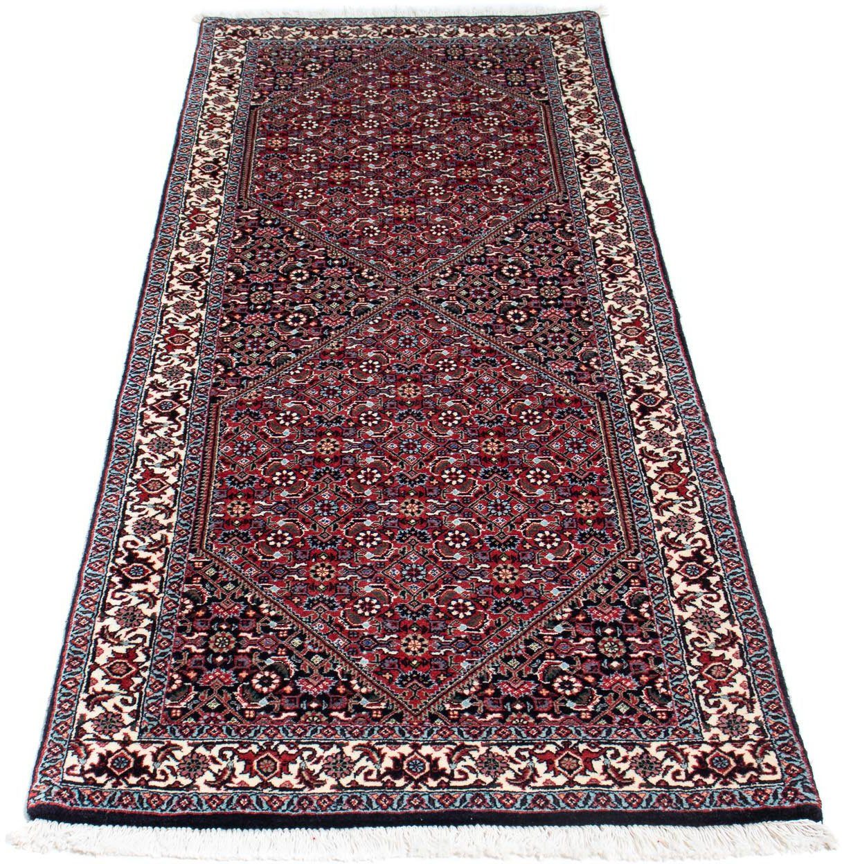 Hochflor-Läufer Bidjar Medaillon 217 x 74 cm, morgenland, rechteckig, Höhe: 10 mm, Unikat mit Zertifikat