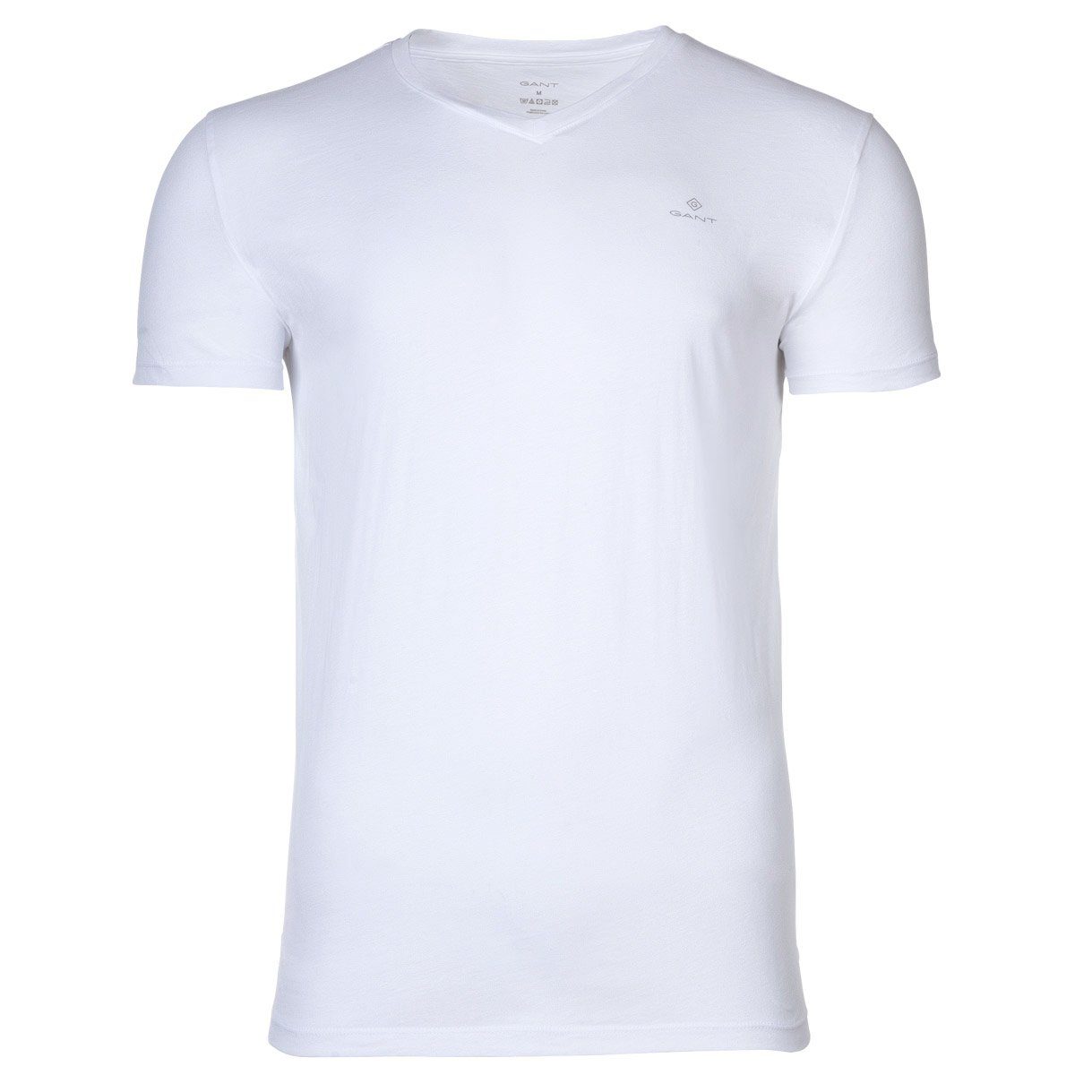 Gant T-Shirt Herren 2er Pack - V-Ausschnitt, V-Neck T-Shirt, Marine/Weiß