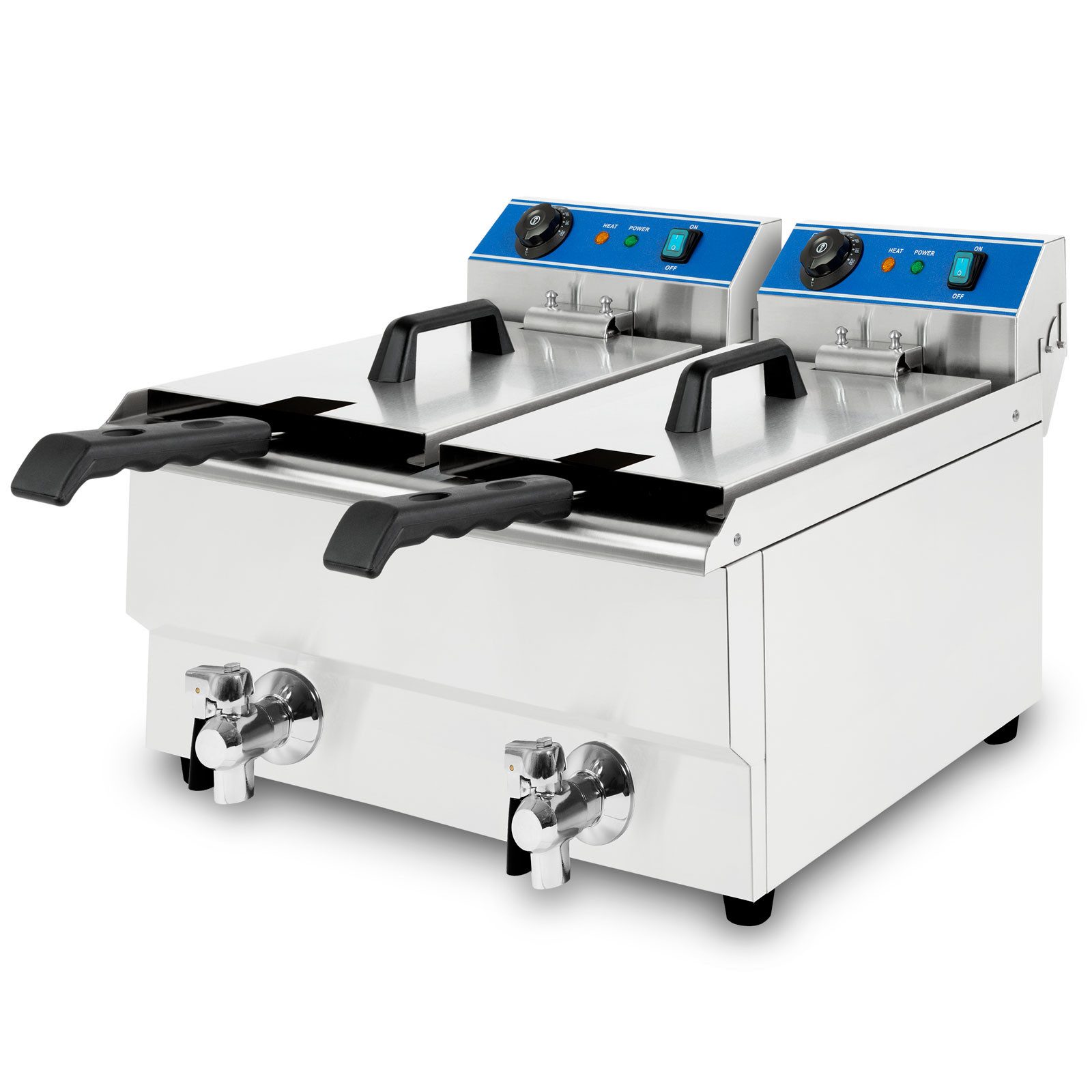 vertes Fritteuse, 3000 W, 60-200°C, 2x 3000W, 2x 230V
