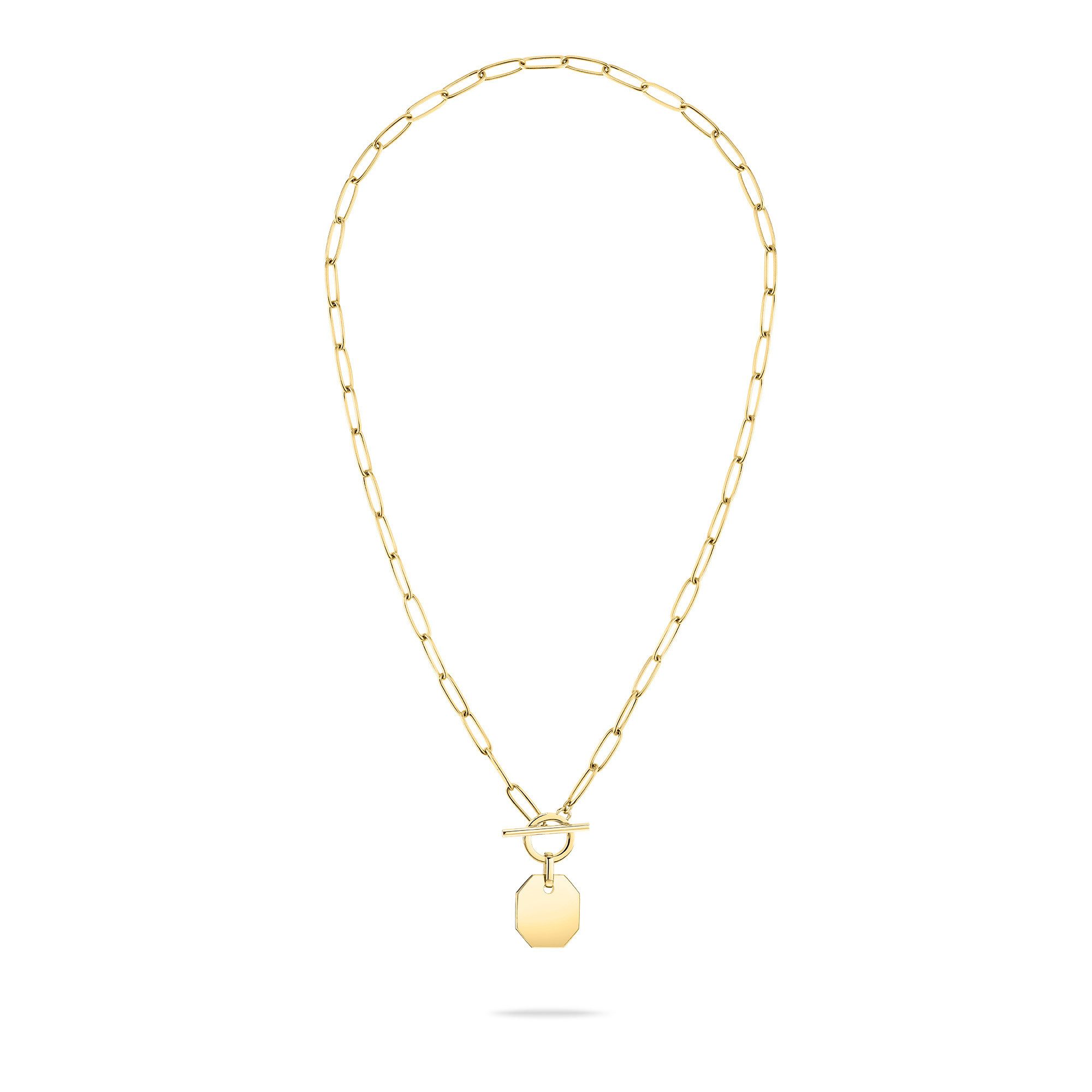 Liebeskind Berlin Kette mit Anhänger Schmuck Edelstahl Halskette The T-Bar Plate