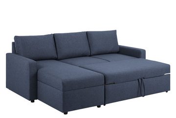 ebuy24 Schlafsofa Sander Schlafsofa mit Ottomane, Aufbewahrung und A