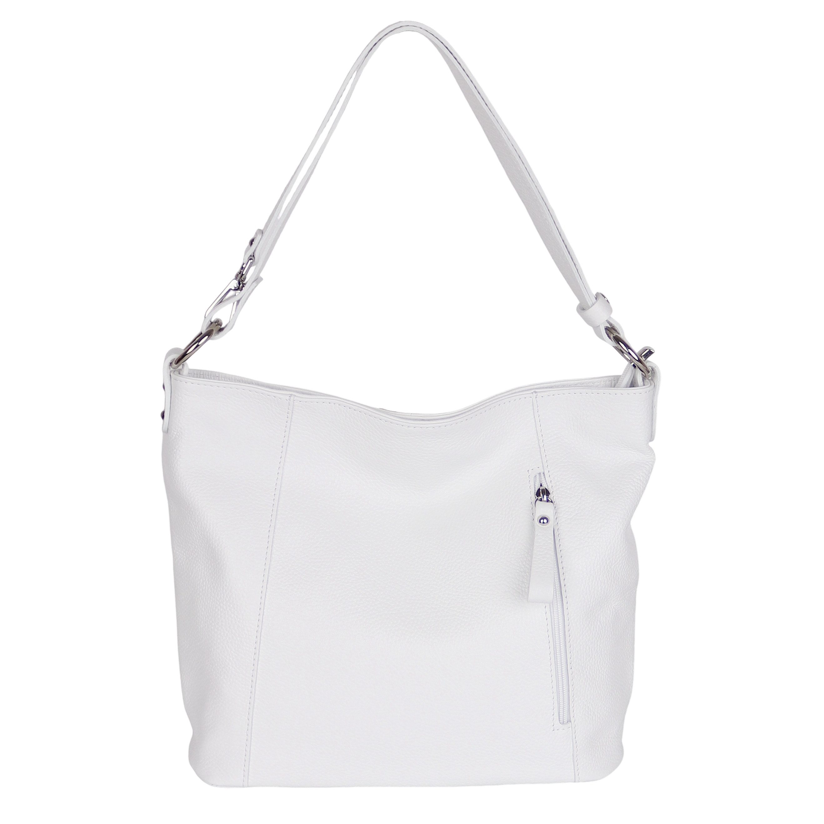 MIRROSI Umhängetasche Damen, Schultertasche,Aus Echtleder, Made in Italy (ca.37x28x11cm)