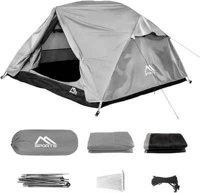 MSports® Igluzelt Campingzelt Ultraleicht Zelt für 3 Personen Würfelzelt Wasserdicht Winddicht Kuppelzelt Zelt