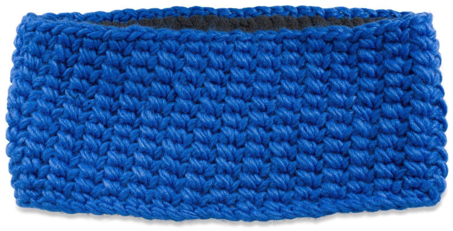 styleBREAKER Grob (1-St) Blau Stirnband Gehäkeltes Stirnband Breites Einfarbig