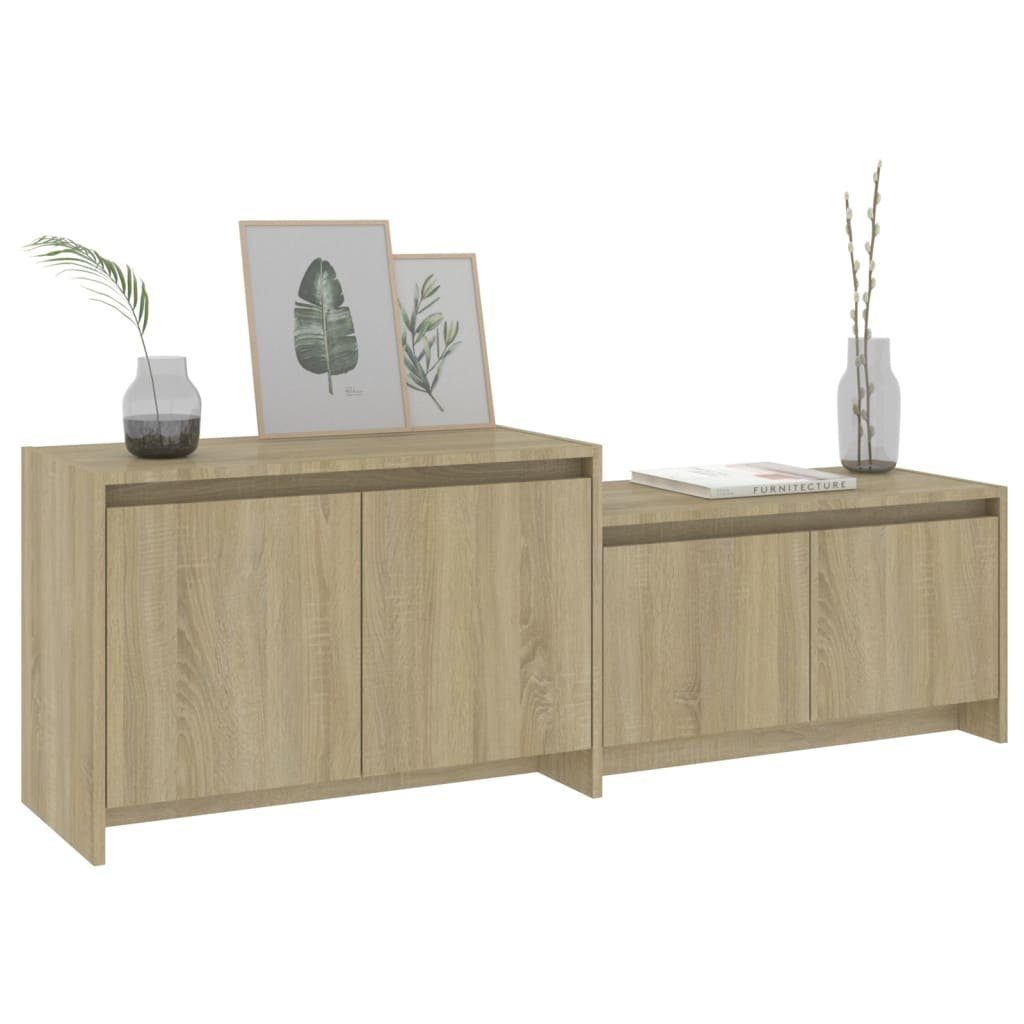 furnicato TV-Schrank 146,5x35x50 cm Holzwerkstoff Sonoma-Eiche