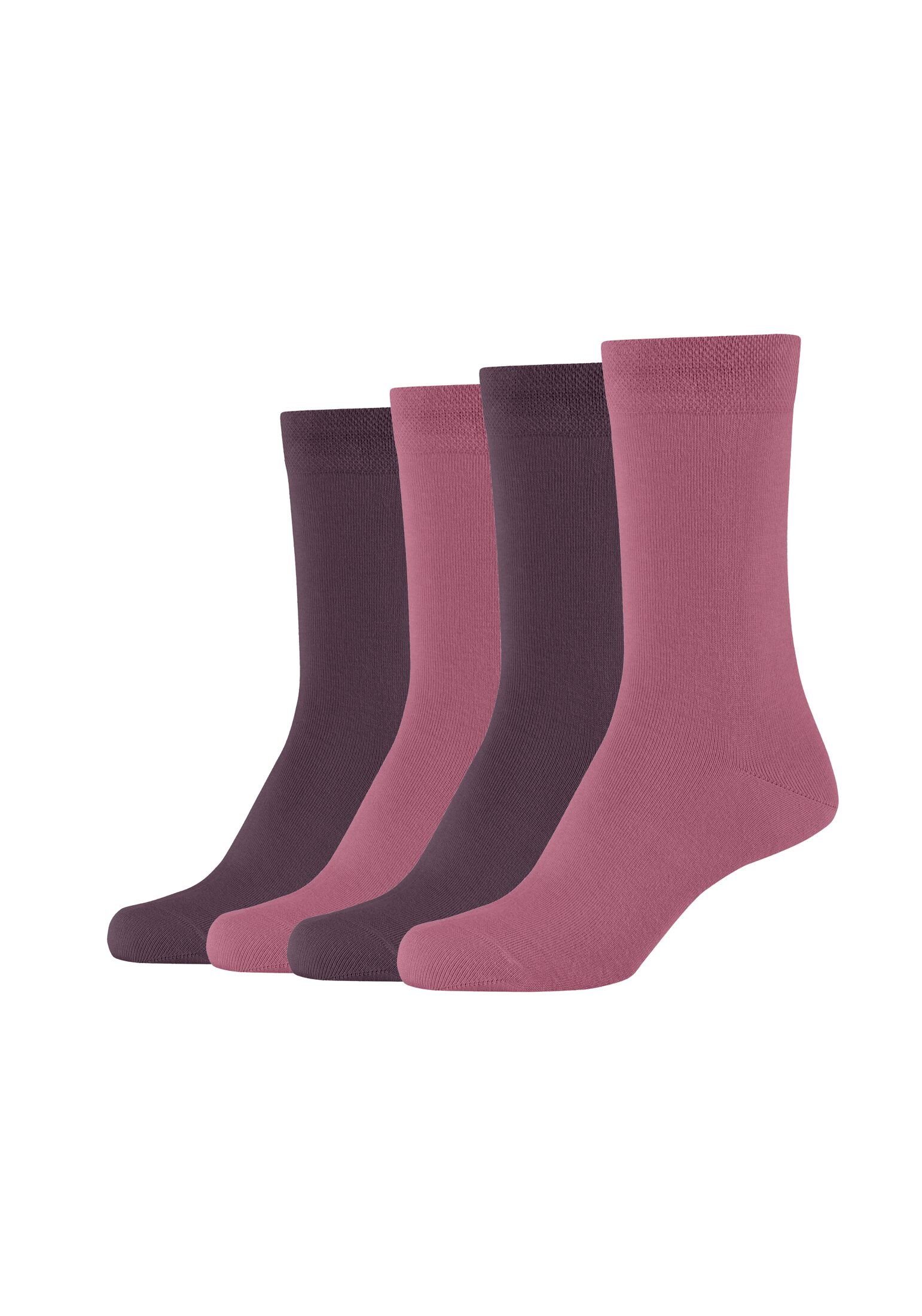 Gummidruck weichem 4-Paar) Basicsocken (Set, ohne Mit Komfortbund Camano