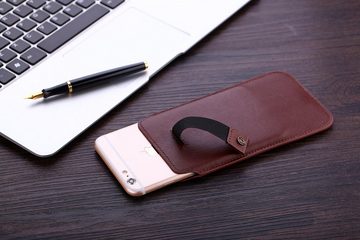 Cerbery Smartphone-Hülle Cronus & Rhea - Smartphone Tasche mit Zugband aus Leder (Athena) - Hülle Etui Case - Mit Geschenkbox 19,1 cm (7,5 Zoll), Rindsleder