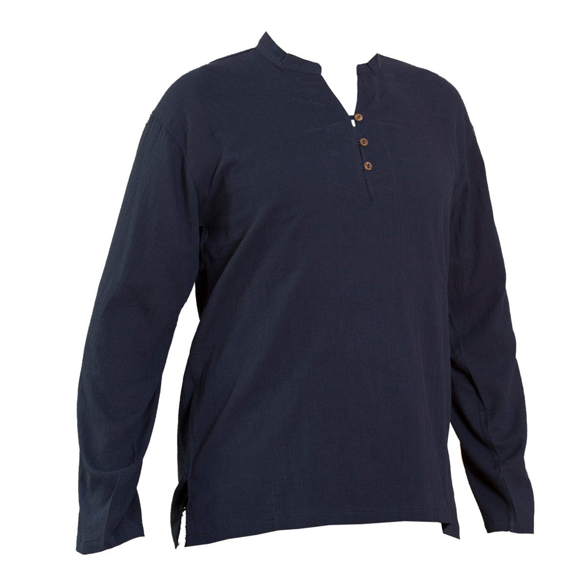 PANASIAM Langarmhemd Luftig leichtes Sommerhemd 'K' mit Knöpfen aus 100% Ba günstig online kaufen