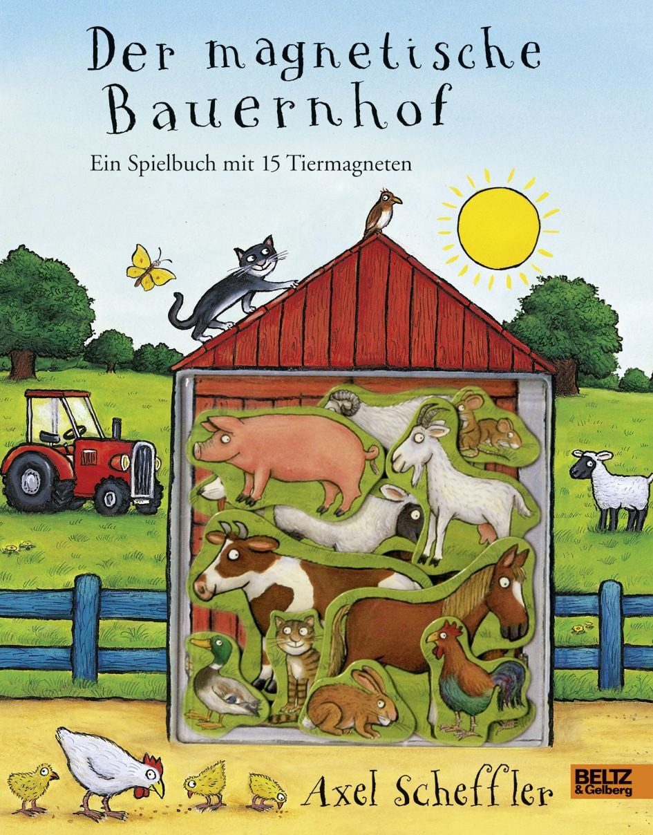 Der magnetische Bauernhof / Axel Scheffler, Ein Spielbuch mit 15 Tiermagneten