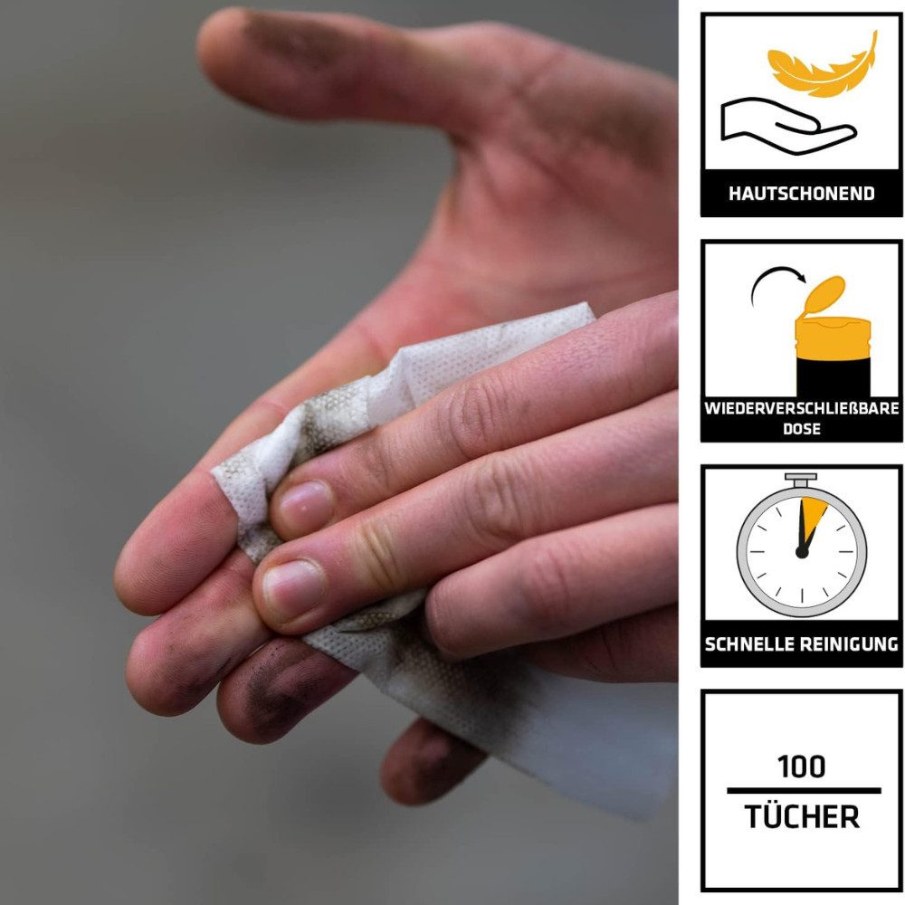Sika PowerClean Reinigungstücher Reinigungstücher (1 Box a 100 Reinigungstücher, 100 Tücher in einer Box)