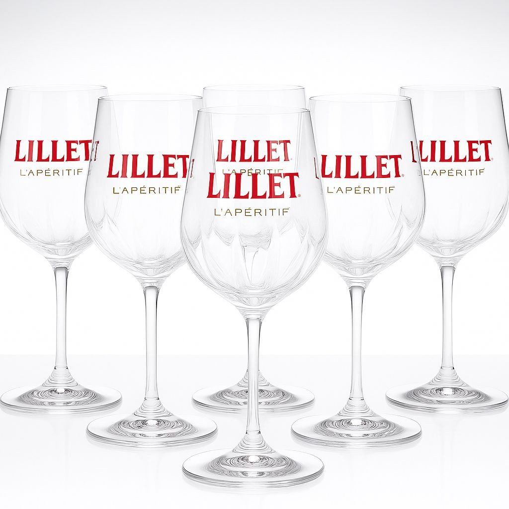 Lillet Gläser-Set Original Lillet L’Apéritif Gläser 6er Set, 15 cl geeicht, 6-tlg.