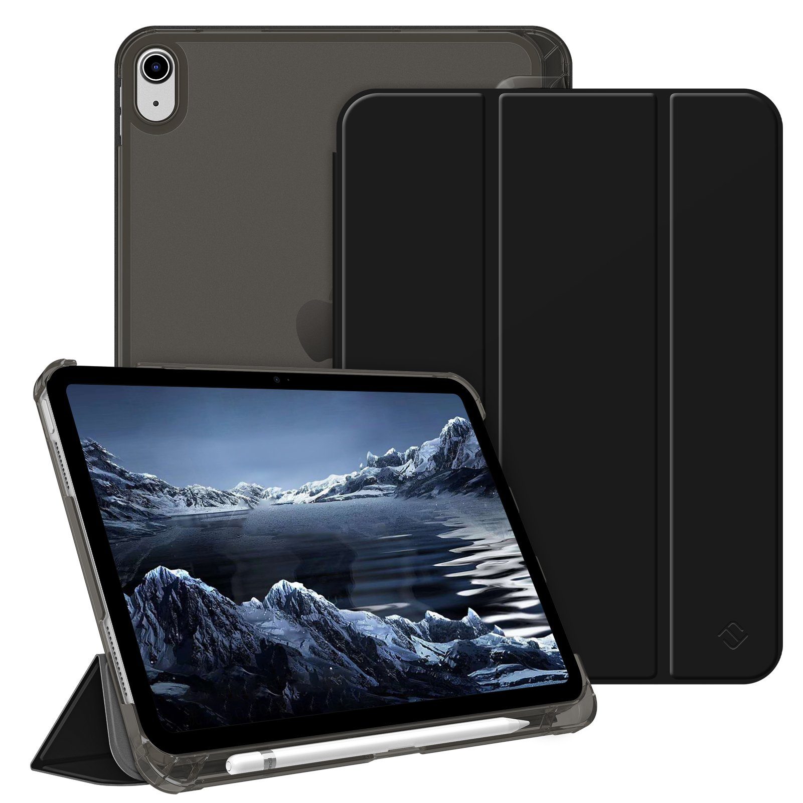 Fintie Tablet-Hülle für iPad 11 Generation 11‘’ 2025 (A16), iPad 10 Generation 10.9'' 2022, ultradünn, mit Stifthalter, transparenter Rückseite, Auto Schlaf/Wach