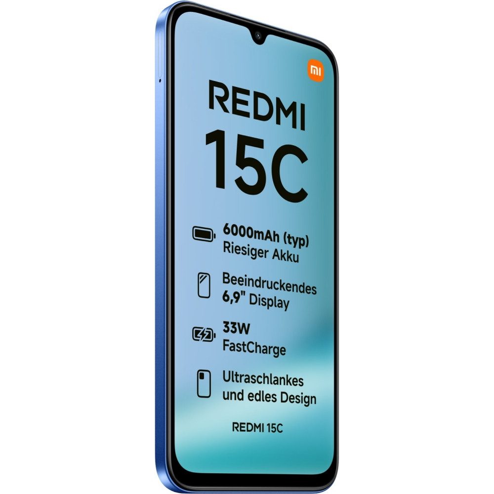 Xiaomi Redmi 15C 128 GB / 4 GB - Smartphone - moonlight blue Smartphone (6,9 Zoll, 128 GB Speicherplatz) – Bild 3 von 5