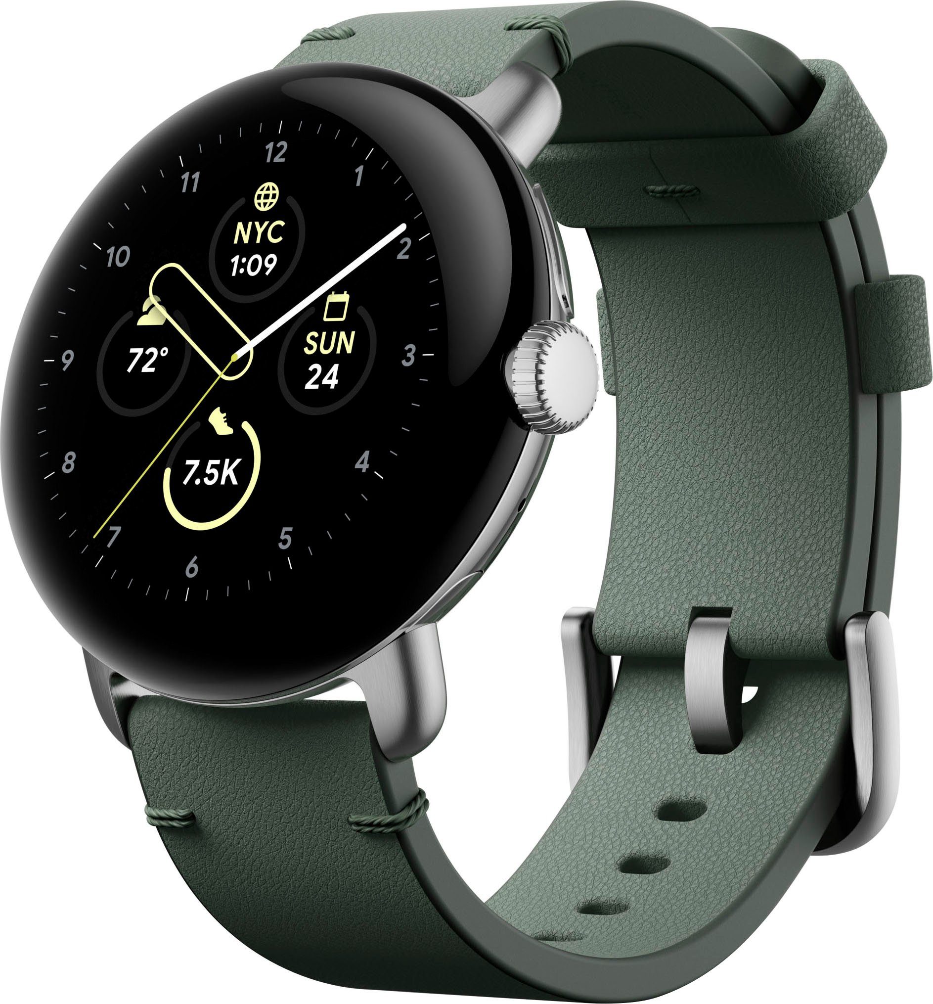 Pixel Watch Smartwatch-Armband Size Band Google Ivycraft Leather, Small