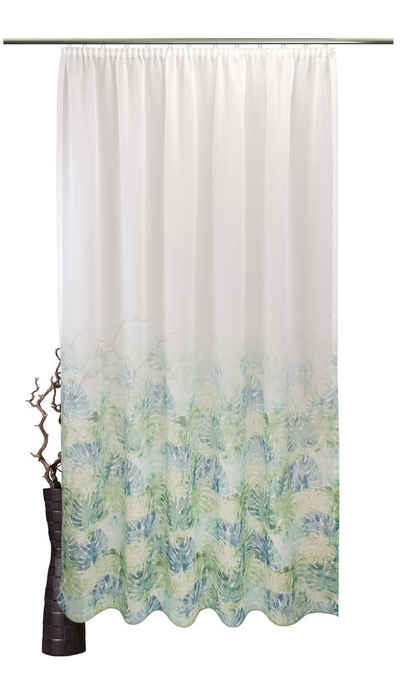 Vorhang Zara, VHG, Kräuselband (1 St), halbtransparent, Aquarell, Digitaldruck, Farbverlauf