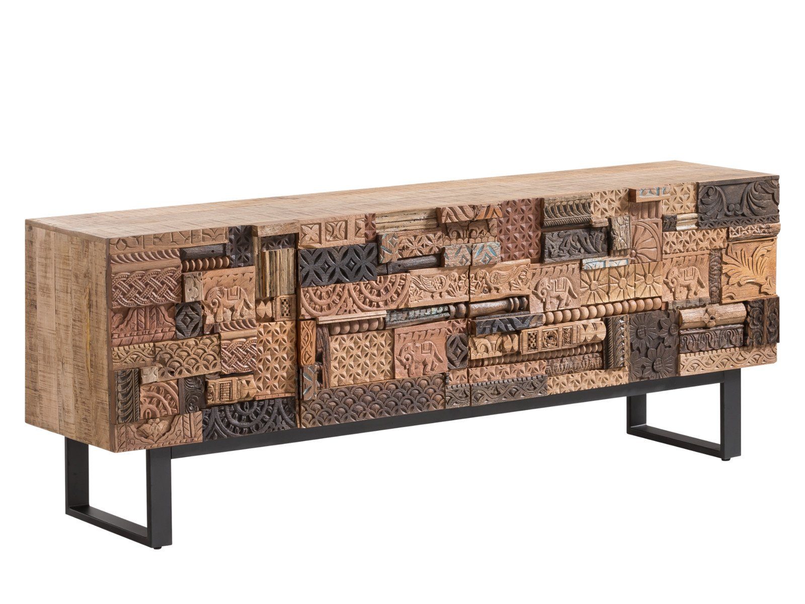 massivum Sideboard Greenland 4-türig, Massivholz Schrank rustikal Kommode (13 St)