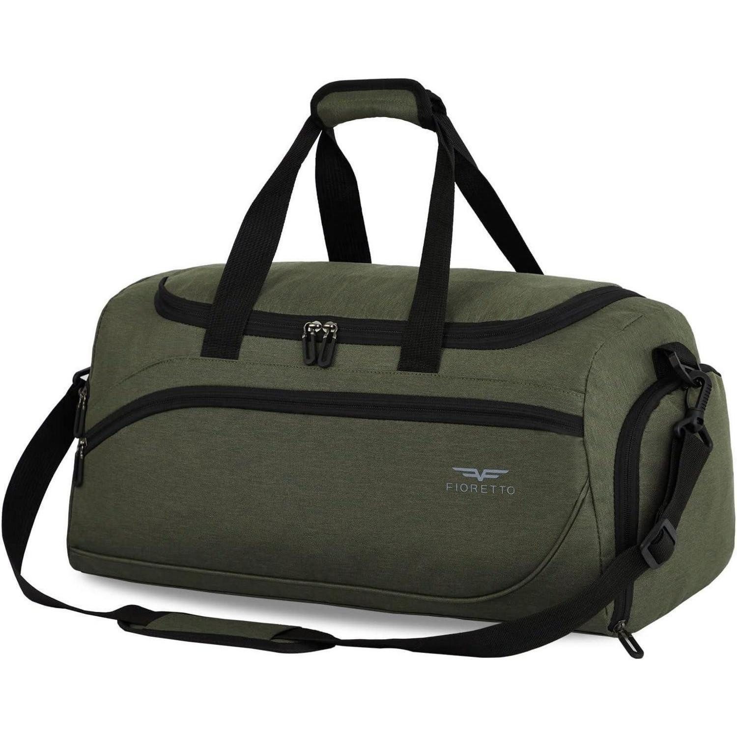 LuxusKollektion Sporttasche Sporttasche 50L Damen Herren Schuhfach Nassfach 50l armeegrün
