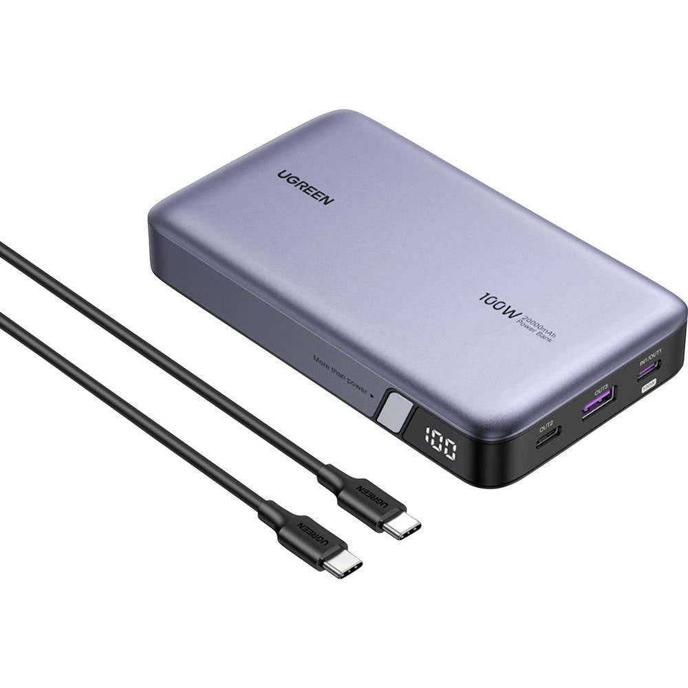 UGREEN 25188 Powerbank 20000 mAh Li-Ion USB-C®, USB Grau Powerbank