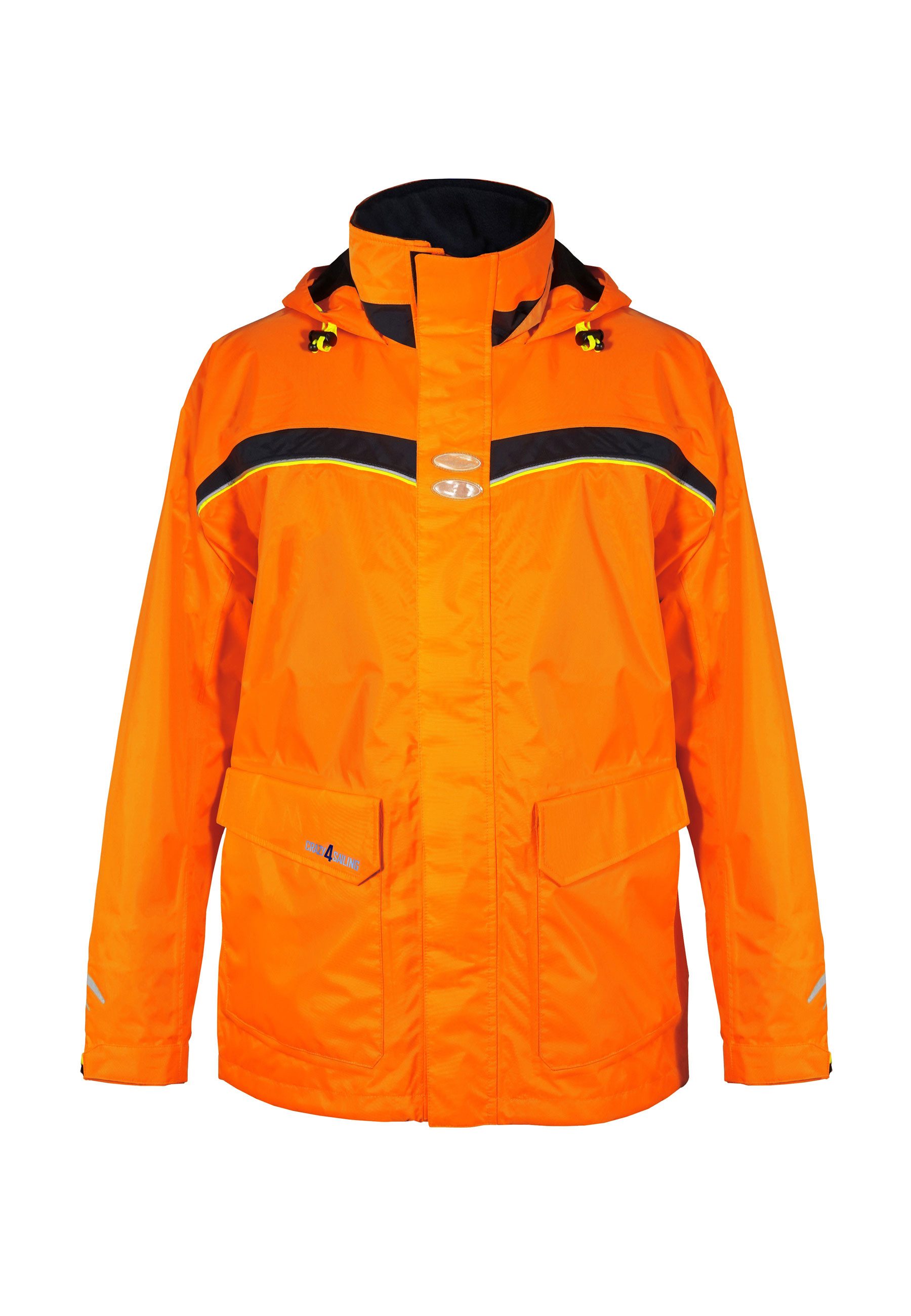 crazy4sailing Regenjacke Sydney Neon wasserdichte Funktionsjacke mit hoher Sichtbarkeit