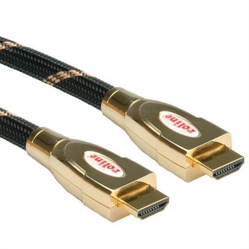 ROLINE GOLD HDMI Ultra HD Kabel mit Ethernet, ST/ST Audio- & Video-Kabel, HDMI Typ A Männlich (Stecker), HDMI Typ A Männlich (Stecker) (100.0 cm), Retail Blister