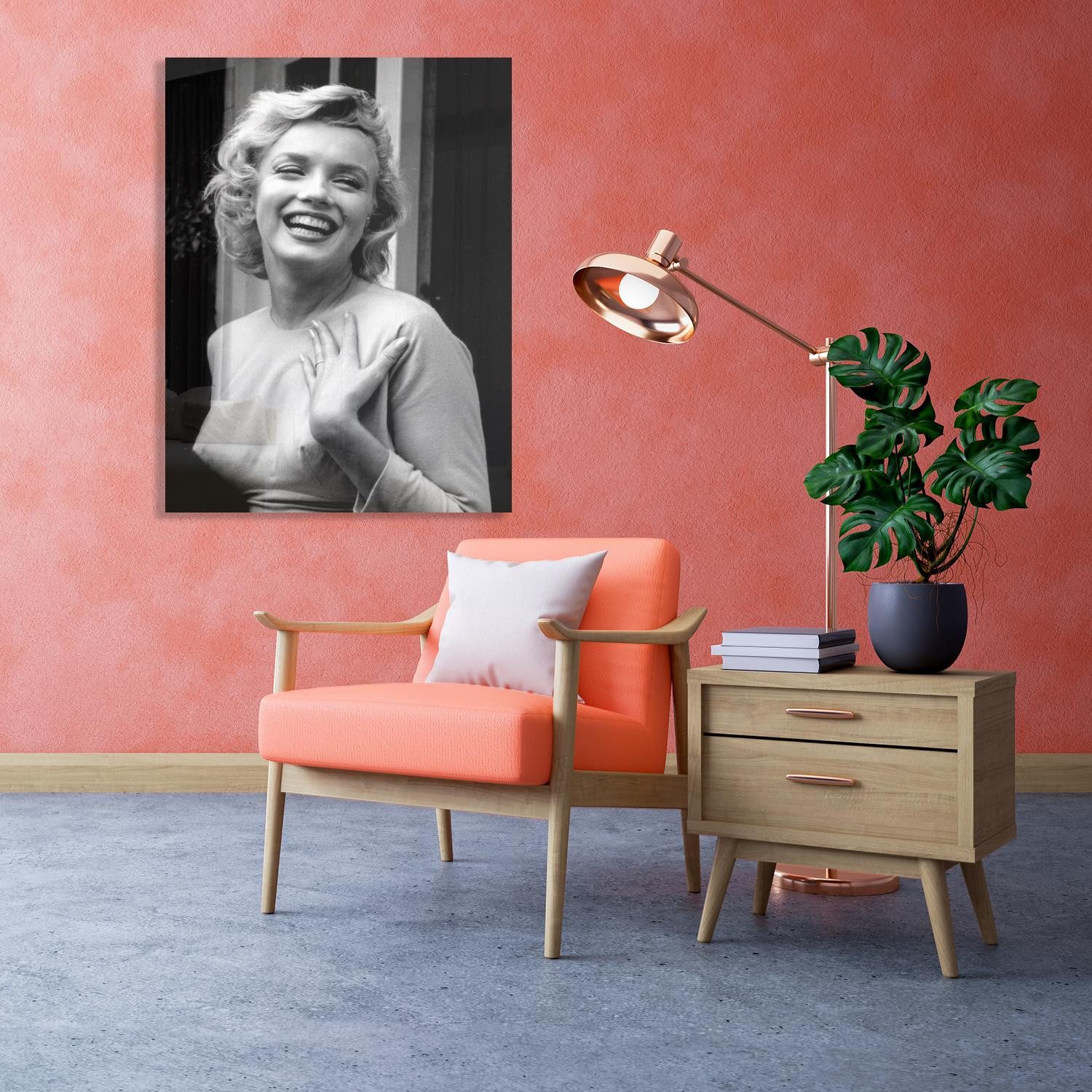 queence Acrylglasbild Marilyn, Frau, Schwarz-Weiß, Stars, Fine Art-Print in Galeriequalität