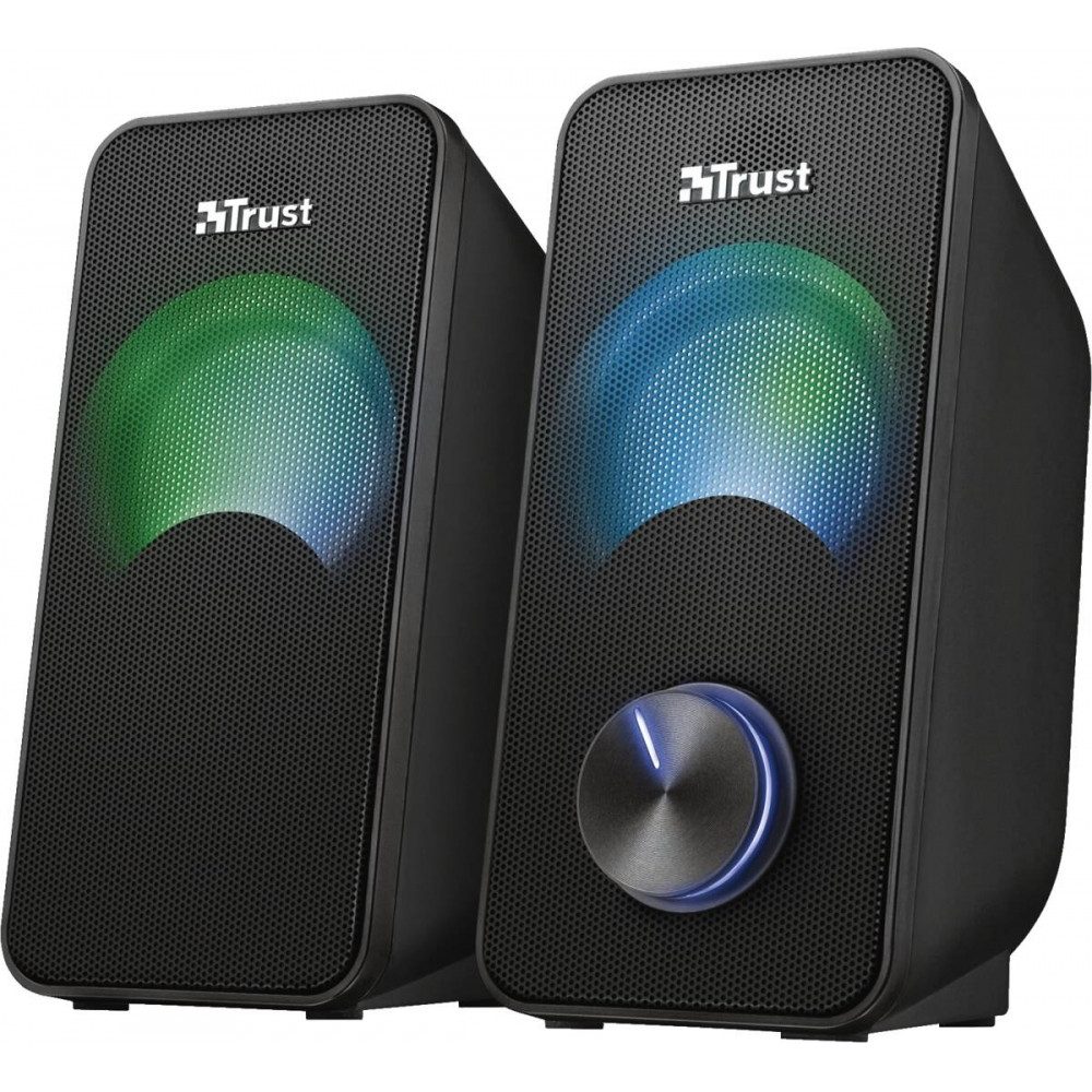 Trust Arys Compact RGB 2.0 Lautsprecher Set Schwarz PC-Lautsprecher