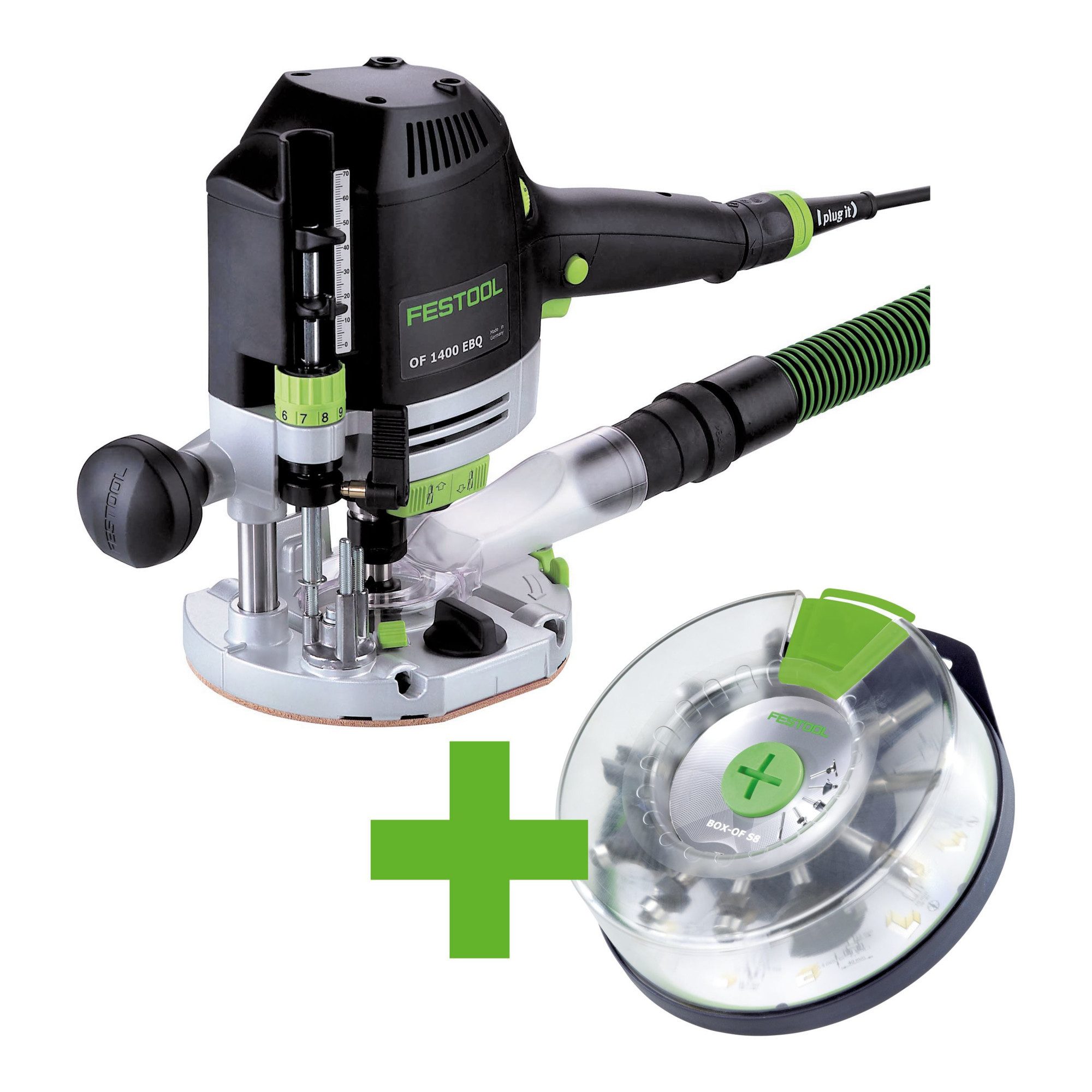 FESTOOL Oberfräse Festool Oberfräse OF 1400 EBQ-Plus + Box-OF-S
