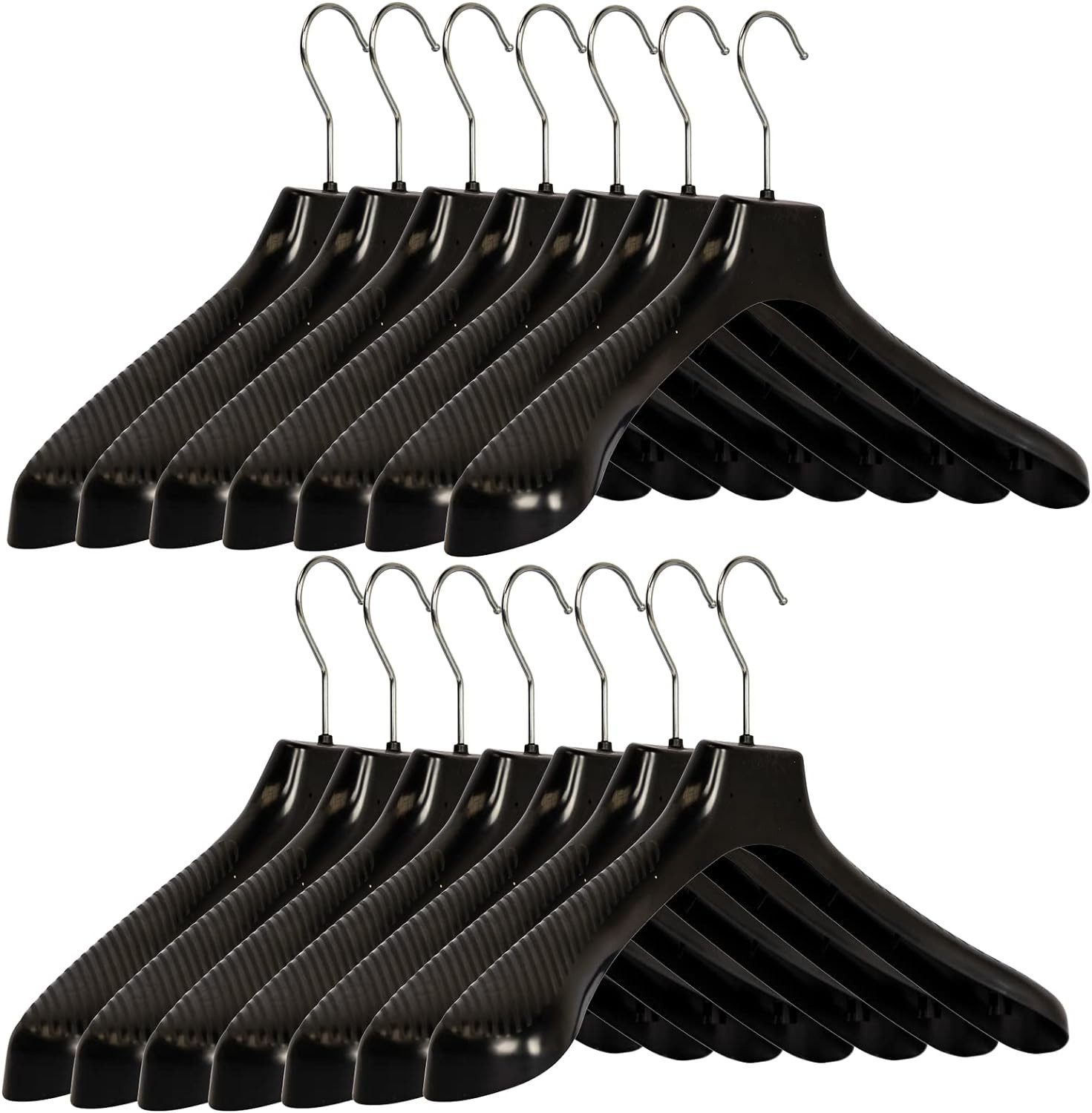 RSR Hangers Kleiderbügel SM 45 cm ohne Hosensteg Kunststoff Schwarz Anti-Ru günstig online kaufen