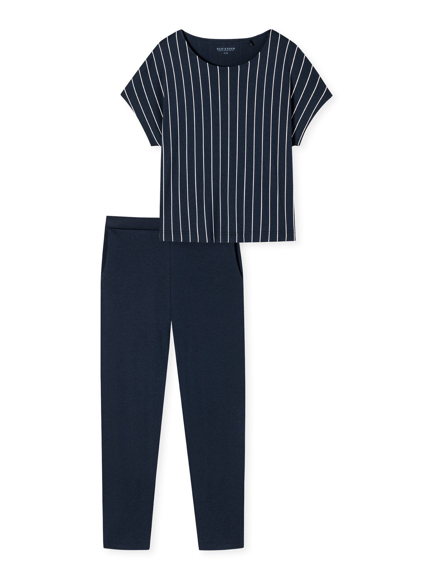 Modern Nightwear Pyjama dunkelblau Schiesser