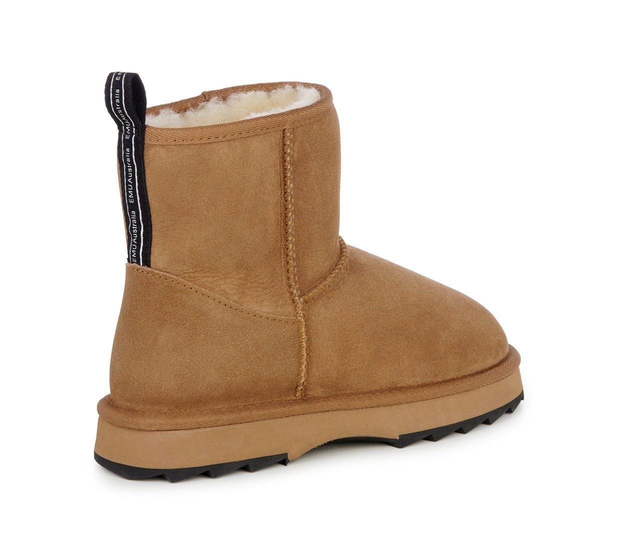 Emu Australia Sharky Mini (Schafsfell, gezähnte Gummiaußensohle) braun Damen Winterstiefel